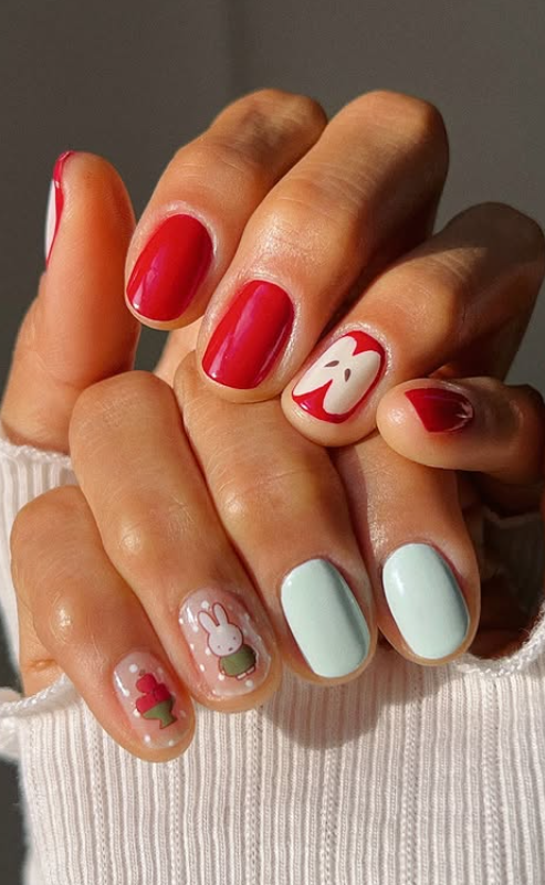 apple nails for fall nail art
