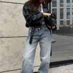 autumn outfit leather street style for fall looks