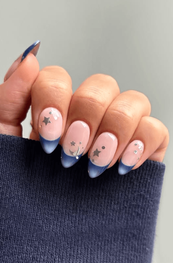 celestial cat eye nails