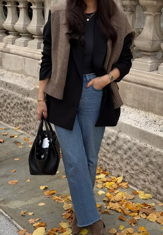 chic autumn fall outfit for elegant minimalist fashion