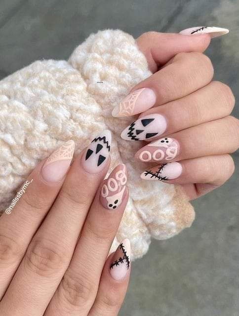cute Fall Halloween nails
