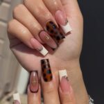 fall gel coffin nails long medium