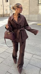 fall layering outfits suede style