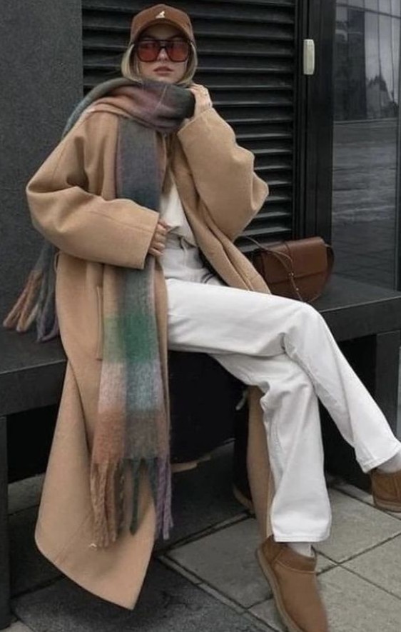 wool scarf winter luxury outfit