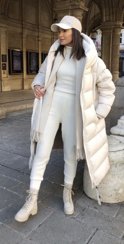long white puffer jacket