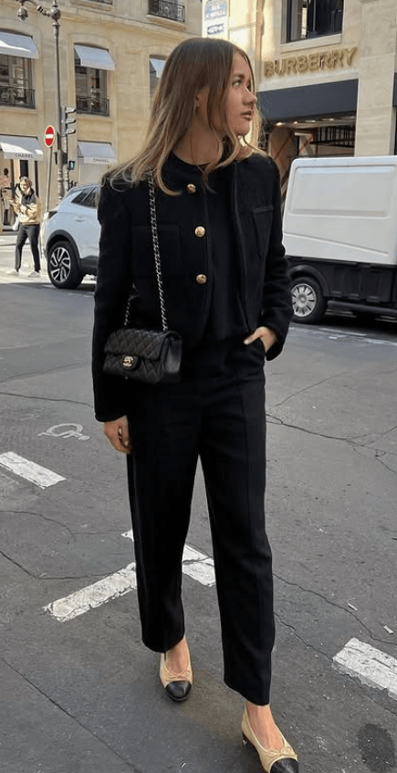 monochrome black september outfit and autumn fits