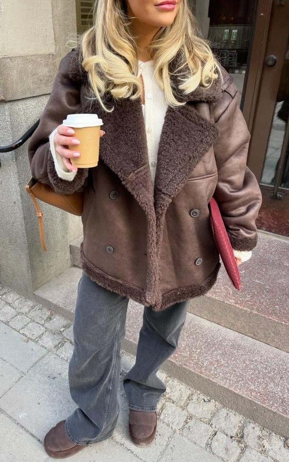 shearling jacket women