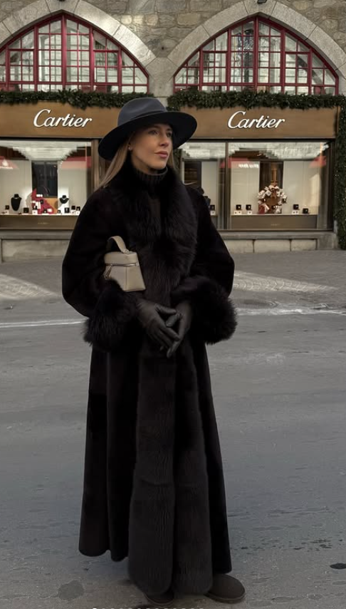 winter maxi coat timeless chic outfit style, effortless fashion