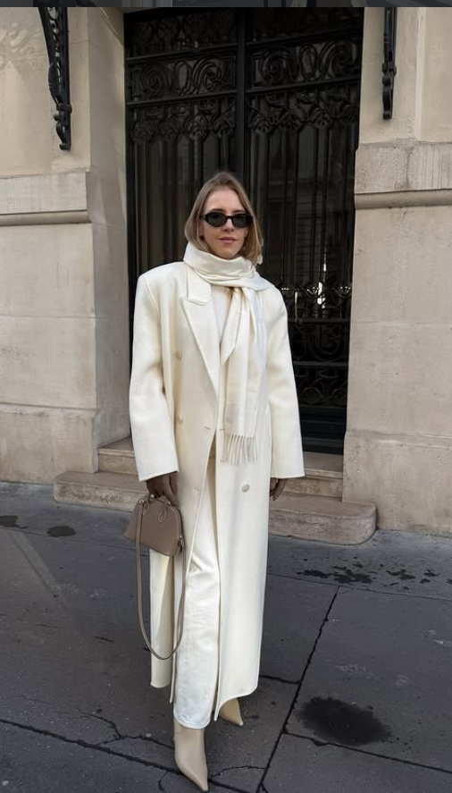 winter white effortless outfit
