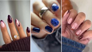October Fall nails for autumn manicure