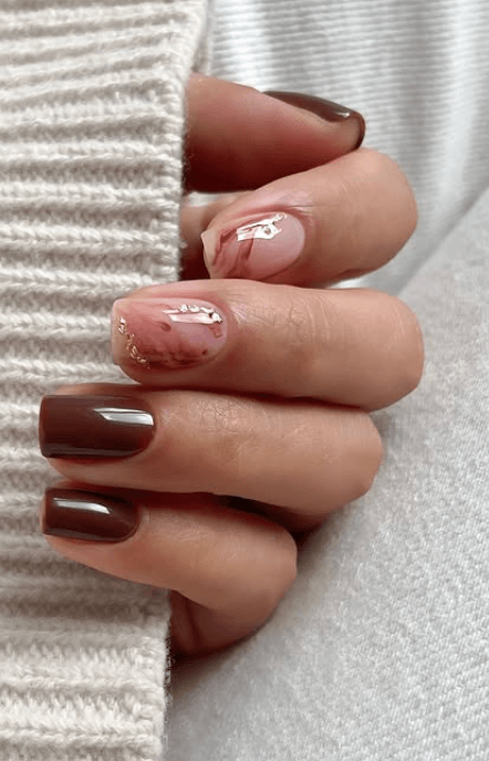 brown marble nails @nailsbypaulin
