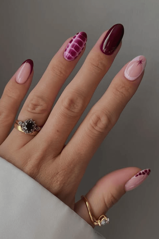 cherry mocha nails @nails.by.iz_