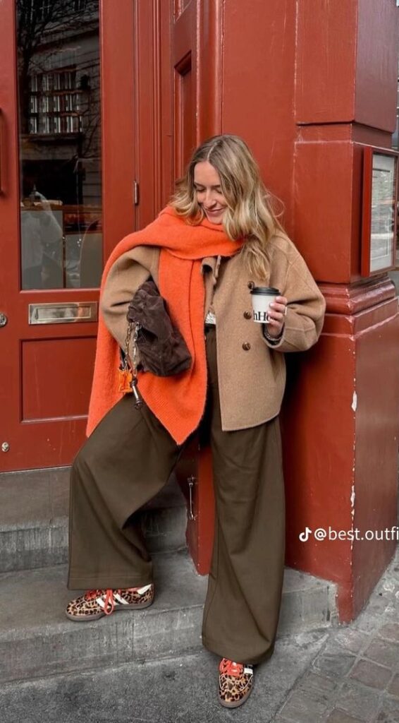 colorful outfit for winter streetstyle