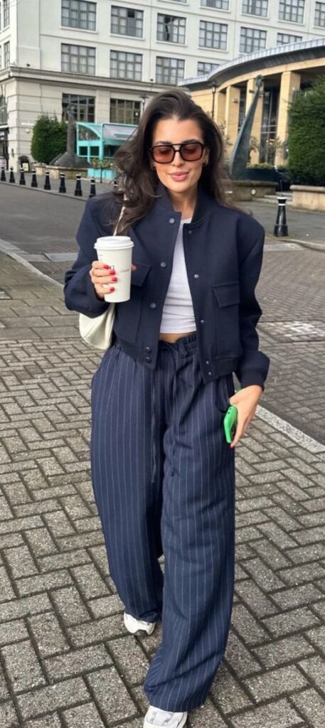 fall formal outfit 6 pinstriped pants