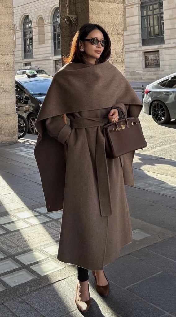 long coat outfit for winter date outfits