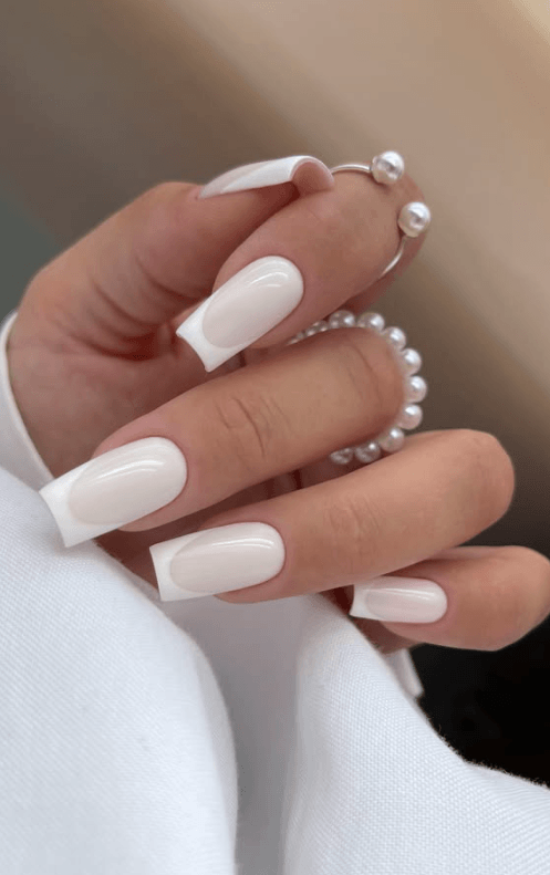 milky French nails @amanda.sudolll