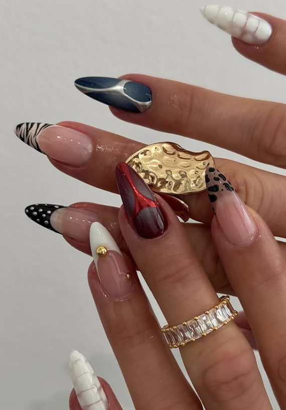 mix and match nails art