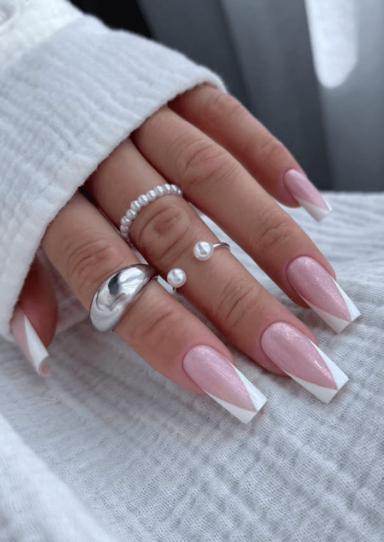old money French nails