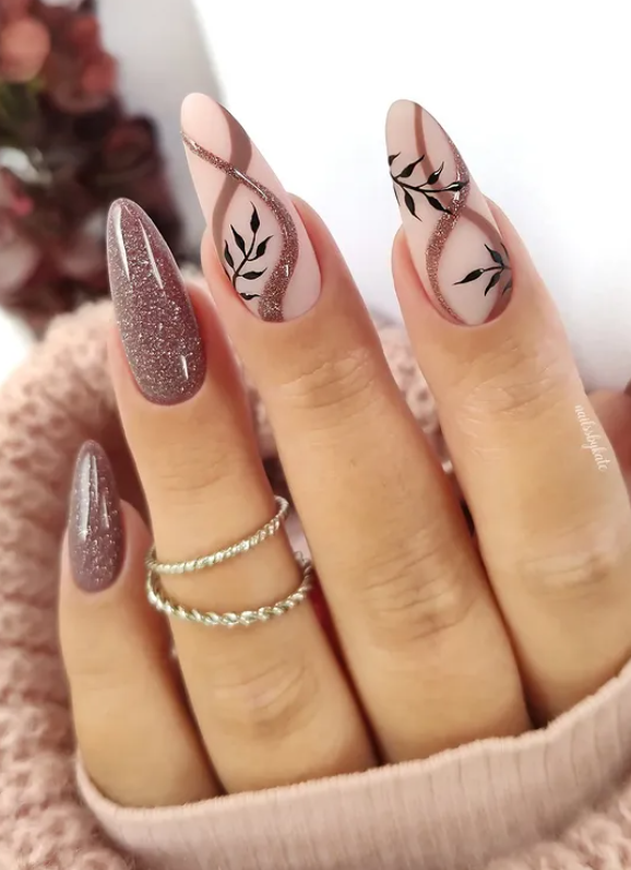 simple flower nails fall nails @nailssbykate